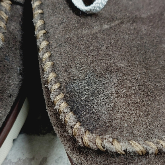 Clarks EDGEWOOD Lace Up Brown Suede Moc Toe Casual shoe - Picture 12 of 13